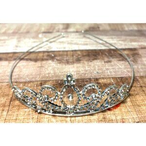 Silver Crystal Rhinestone Tiara Headband For Weddings Parties Special Occasions